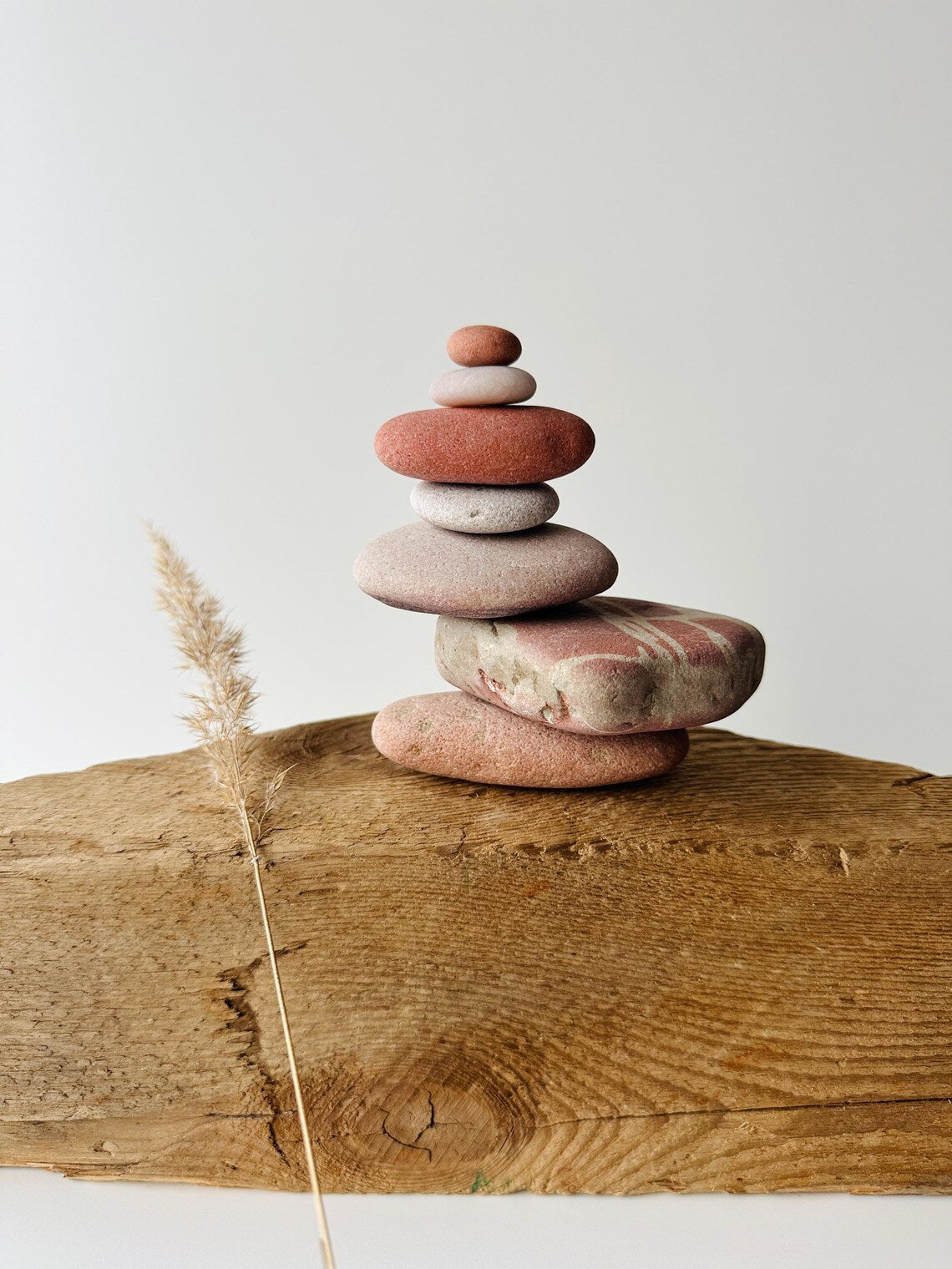 Baltic Sea Zen Stone Kit – 7-Stone Balancing Sculpture & Anxiety Relief Gift for Men