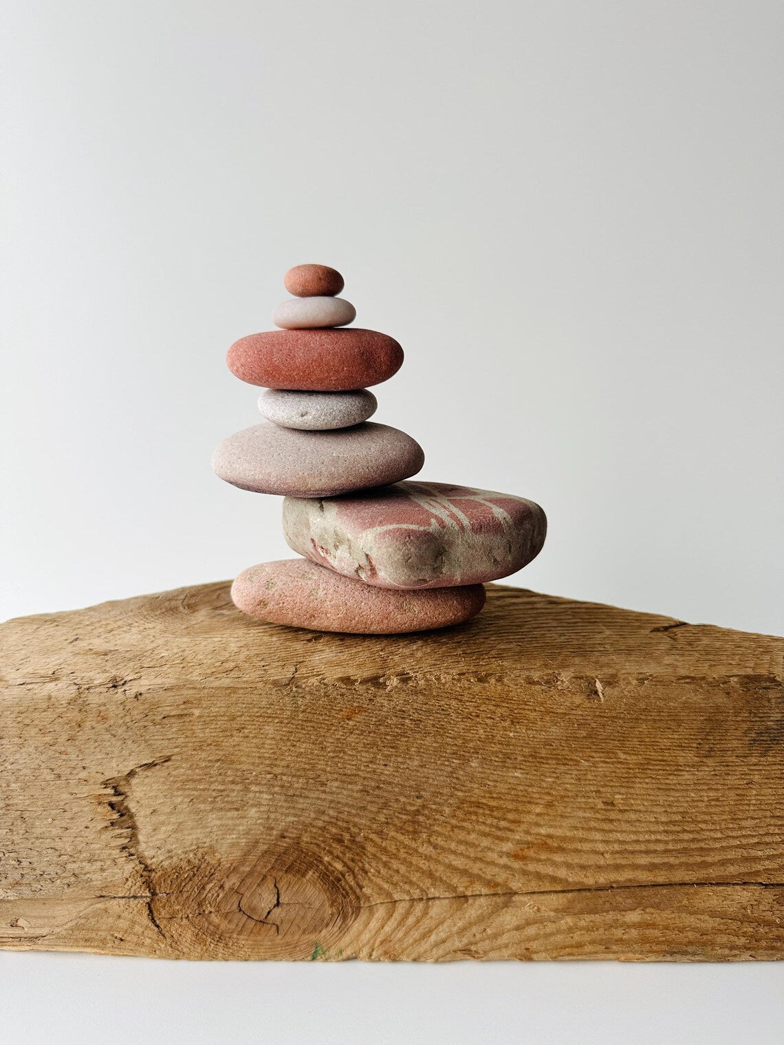 Baltic Sea Zen Stone Kit – 7-Stone Balancing Sculpture & Anxiety Relief Gift for Men