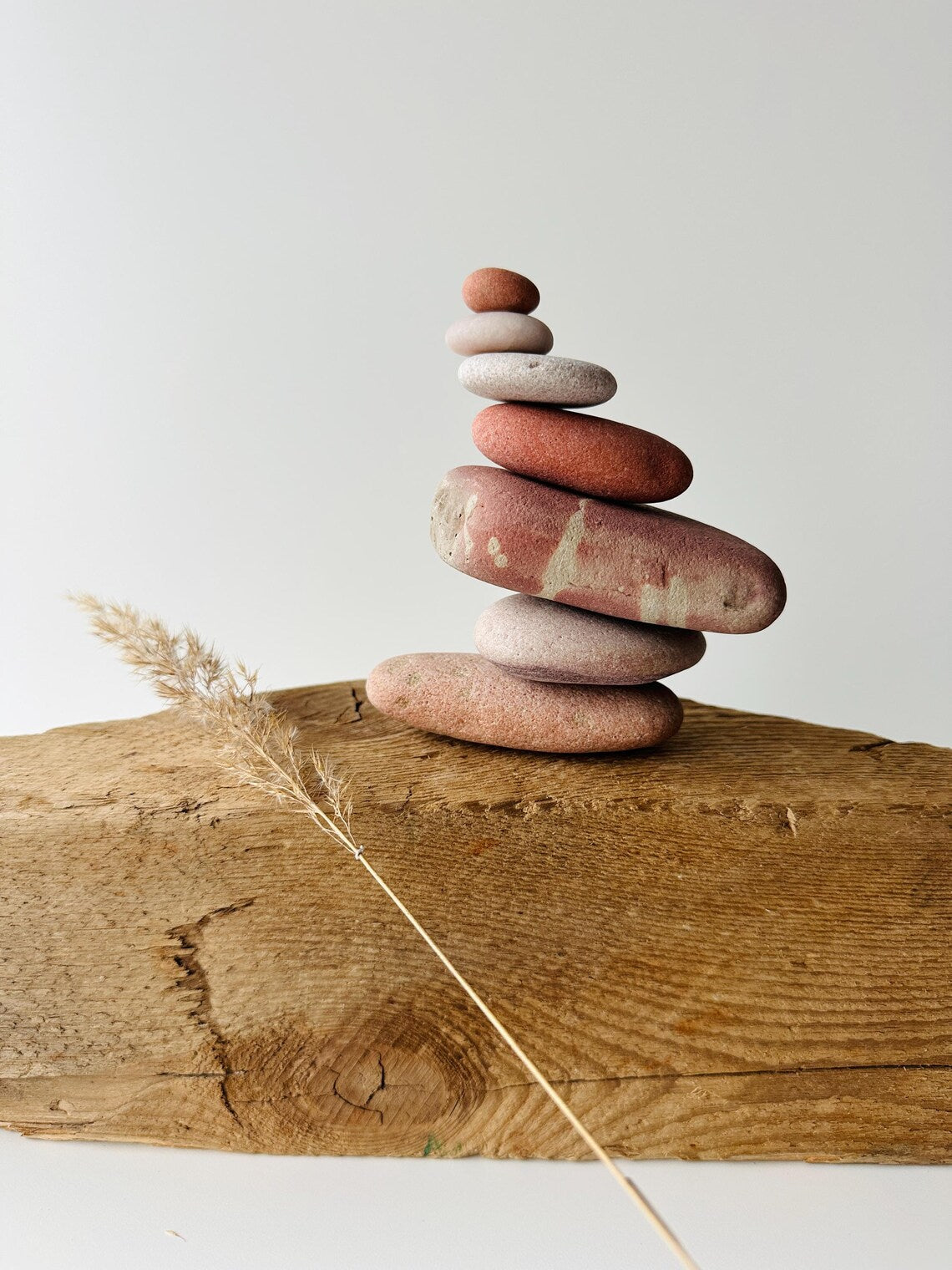 Baltic Sea Zen Stone Kit – 7-Stone Balancing Sculpture & Anxiety Relief Gift for Men