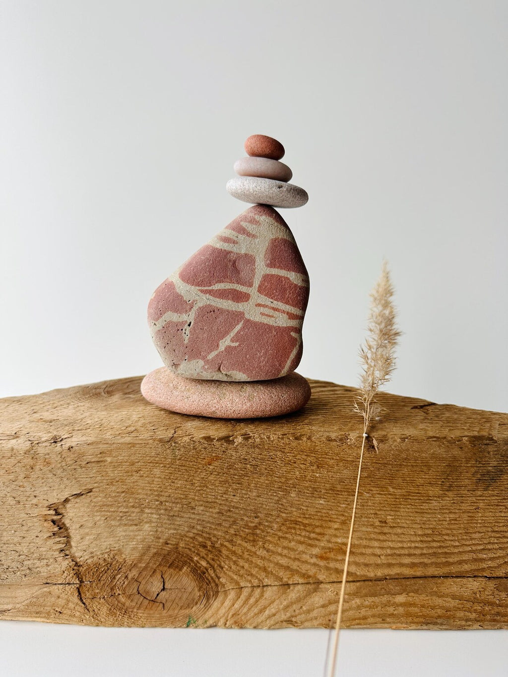 Baltic Sea Zen Stone Kit – 7-Stone Balancing Sculpture & Anxiety Relief Gift for Men