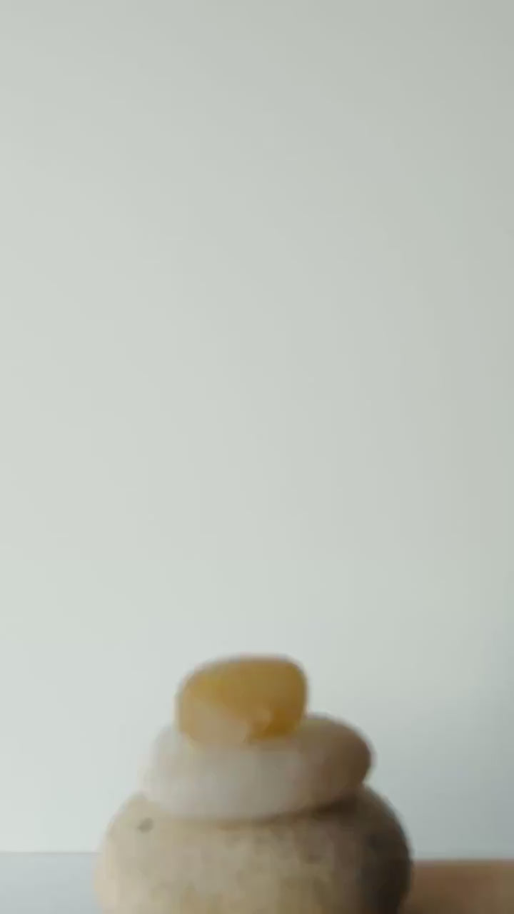 Baltic Sea Japandi Zen Balance Stones – 7-Stone Wabi Sabi Sculpture for Desk, Shelf & Meditation Decor